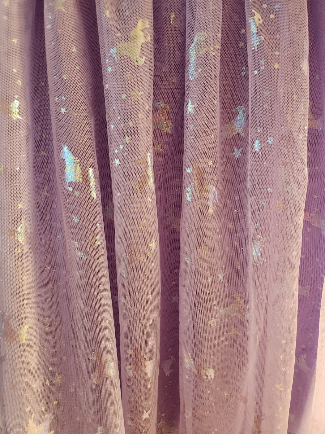 Light Purple Girls Dress with Rainbow unicorn