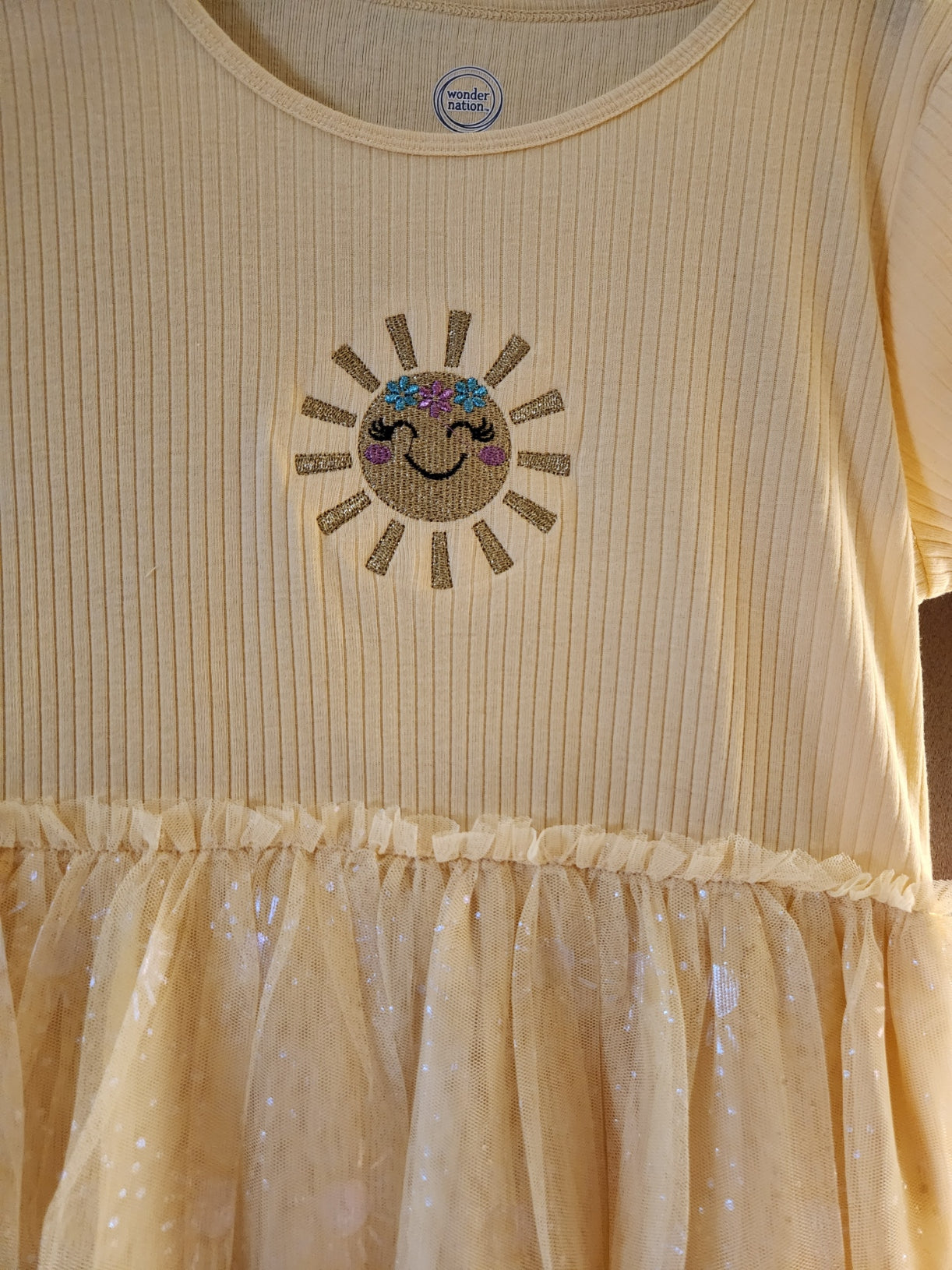 Girls Yellow Smiling Sunshine Dress