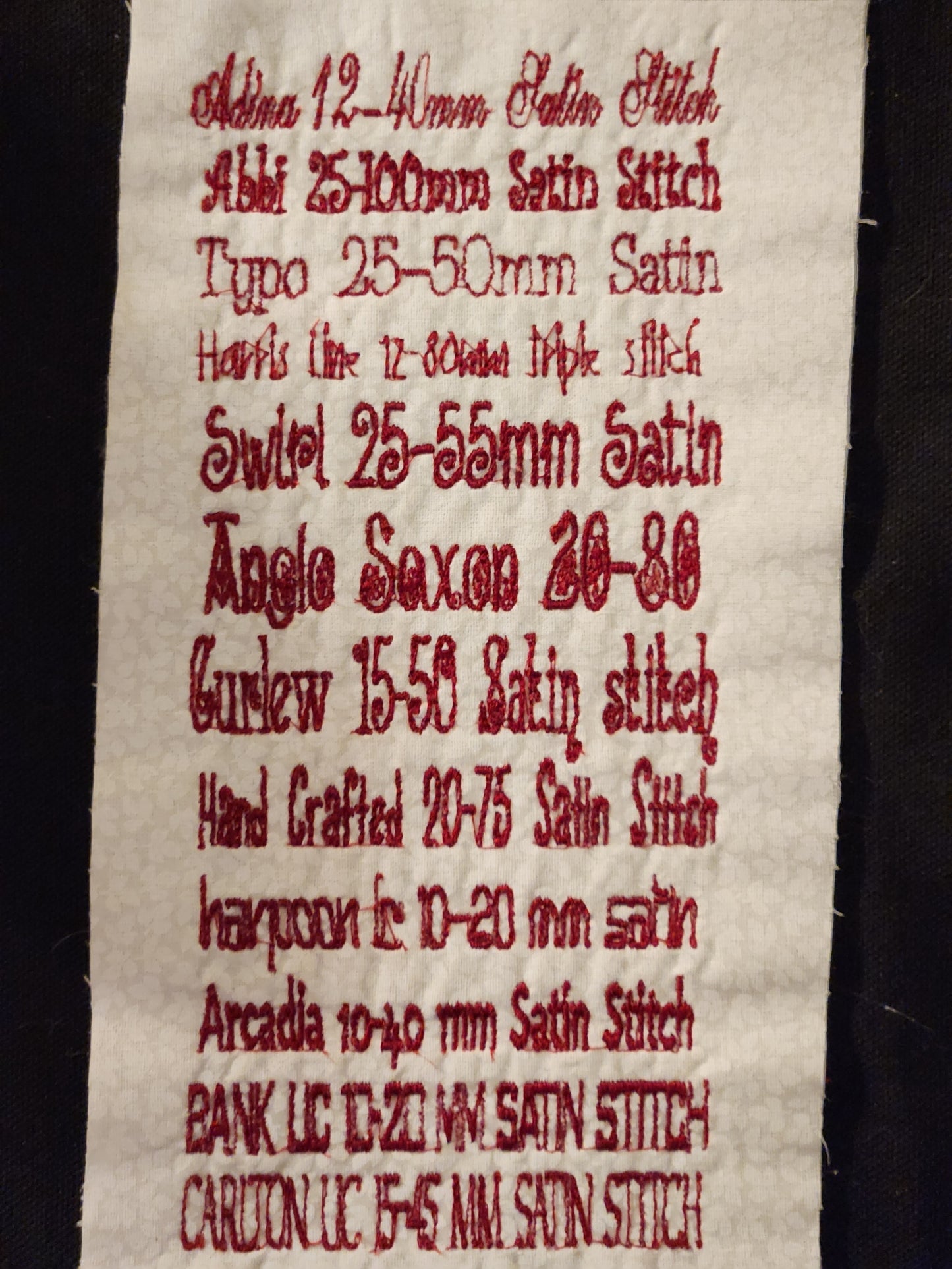 Custom Embroidered Quilt Label