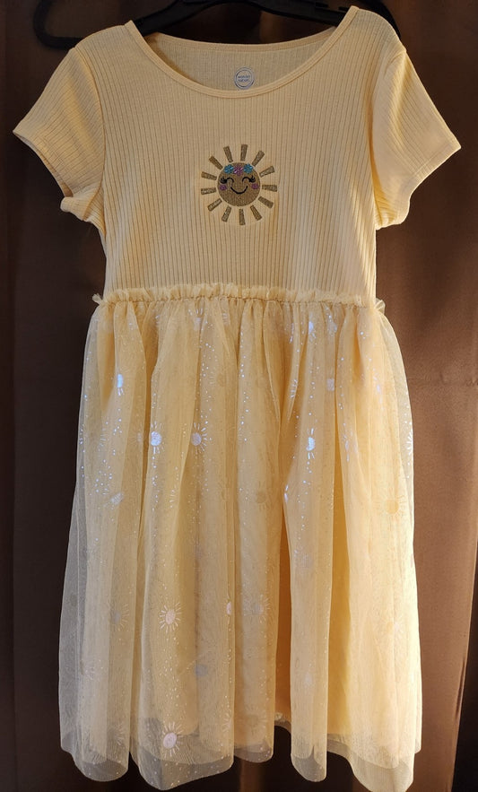 Girls Yellow Smiling Sunshine Dress