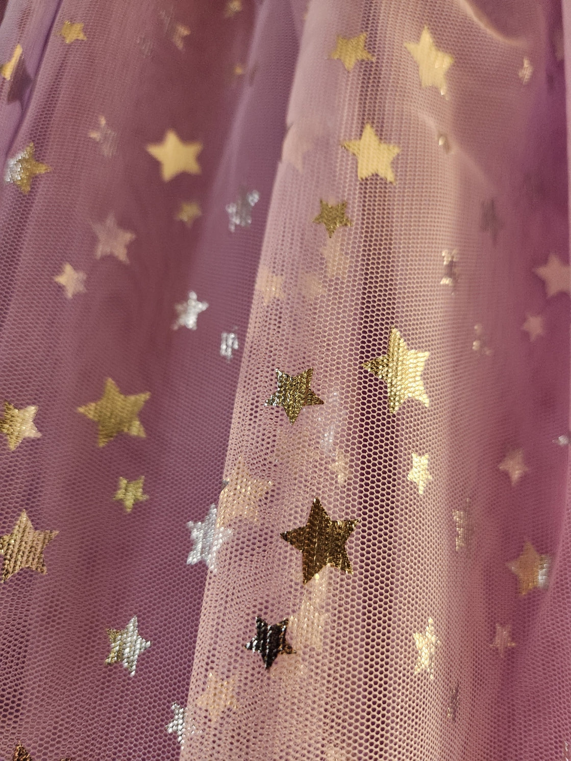 Girls Light Purple with Shimmering Stars  Dress